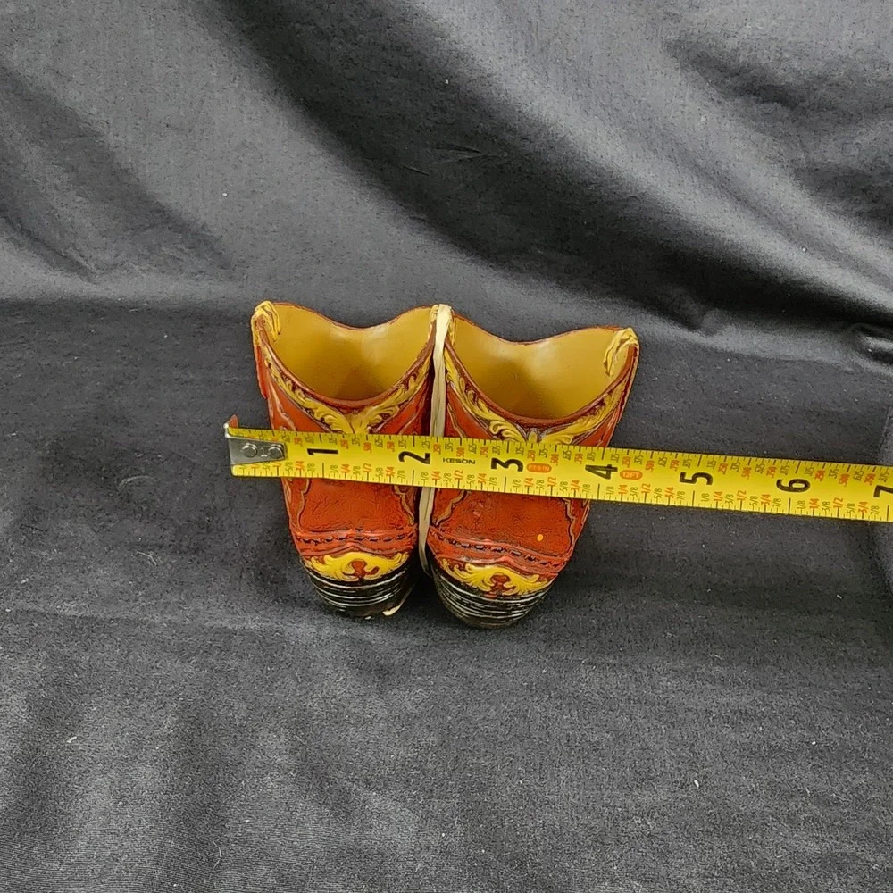 Red Boots Resin Figurine Candle‎ Holder